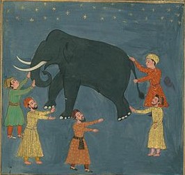 حکایت فیل در خانه تاریک